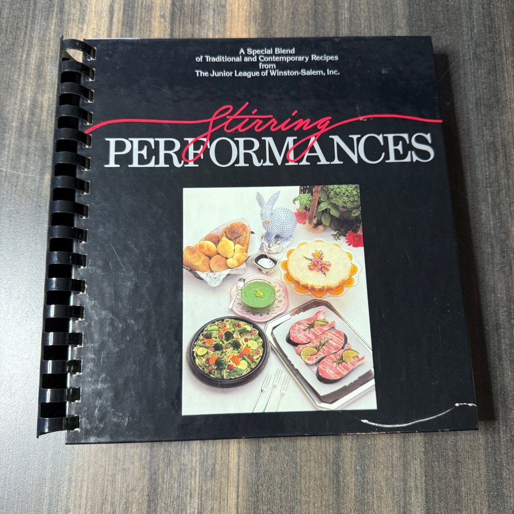 Stirring Performances Cookbook Junior League Recipes Vintage Spiral Bound